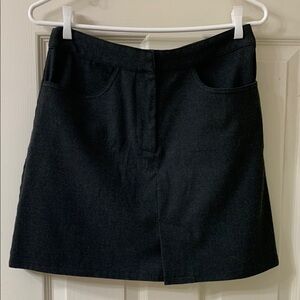 🌷3 for$25🌷American Eagle Outfitters, US 2, Dark Grey Tweed Front Zipper Skirt